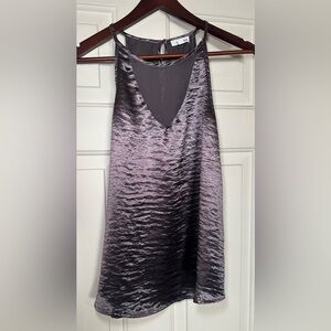 Eyeshadow Shimmer Tank Top - Silver and Black